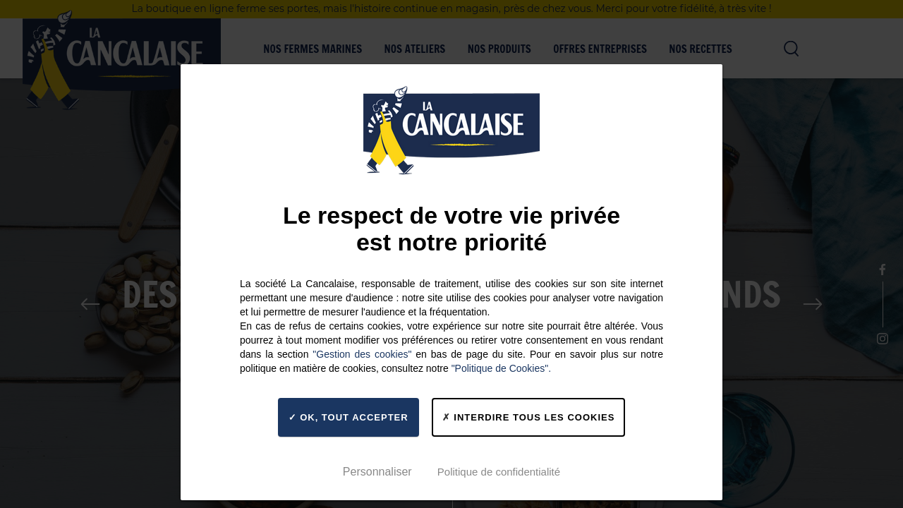Page d'accueil de La Cancalaise